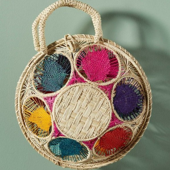 Anthropologie Handbags - NWT Anthropologie BRIGHT ACCENTS BASKET TOTE